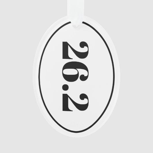 Marathonloper 26.2 Ovaal Keepsake Gold Ornament (voorkant)