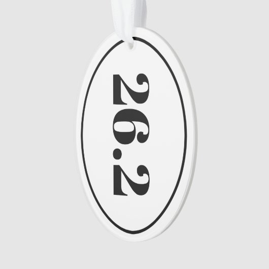 Marathonloper 26.2 Ovaal Keepsake Gold Ornament (voorkant)