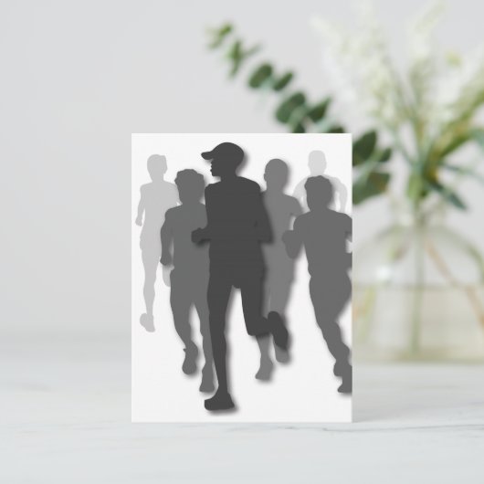 marathonloper briefkaart (Staand voorkant)