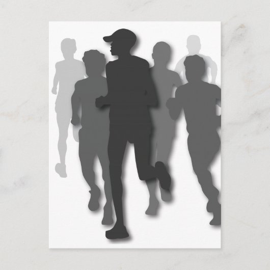 marathonloper briefkaart (Voorkant)