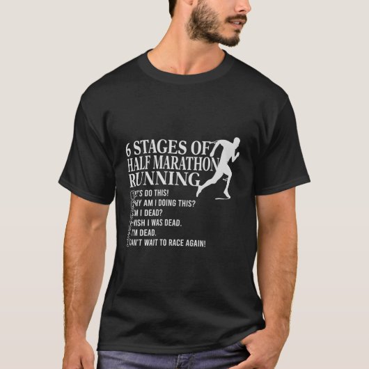 Marathonloper Halve Marathon Eerste Halve Marathon T-shirt (Voorkant)