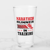 Marathonloper in opleiding glas (Voorkant)