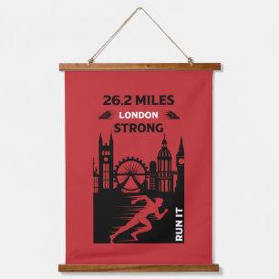Marathonloper Londen 26,2 Hangend Wandkleed