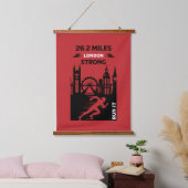 Marathonloper Londen 26,2 Hangend Wandkleed (Slaapkamer)