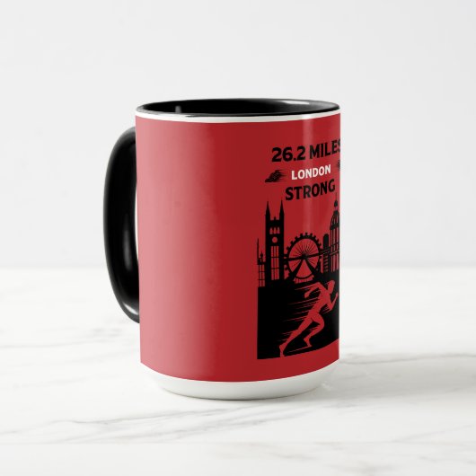 Marathonloper Londen 26,2 Mok (Voorkant links)
