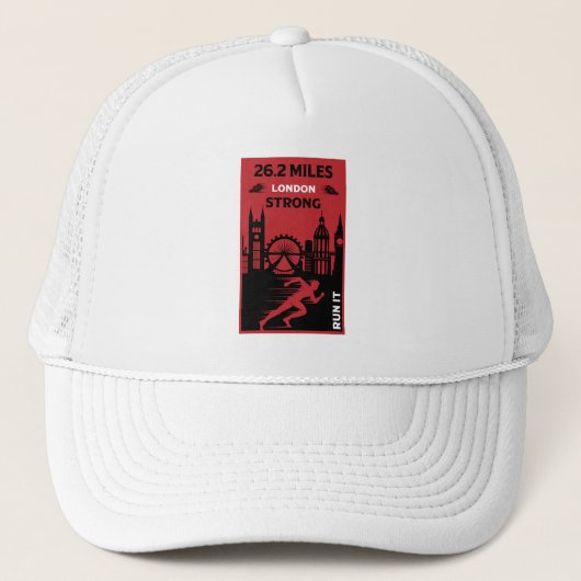 Marathonloper Londen 26,2 Trucker Pet (Voorkant)
