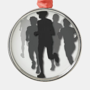 marathonloper metalen ornament