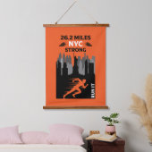Marathonloper New York 26.2 Hangend Wandkleed (Slaapkamer)