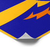 Marathonloper of jogger op bergweg poster (Hoek)