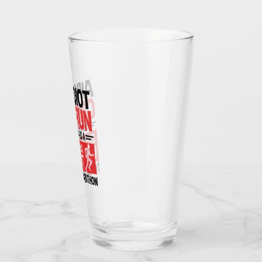 Marathonloper om het even welke Idioot kan lopen Glas (Links)