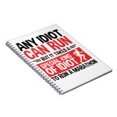 Marathonloper om het even welke Idioot kan lopen Notitieboek (Rechterzijde)