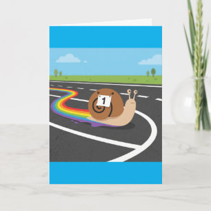 Marathonloper Slak Schattige Regenboogspoor Kaart