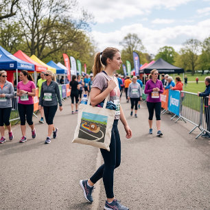 Marathonloper Slak Schattige Regenboogspoor Tote Bag