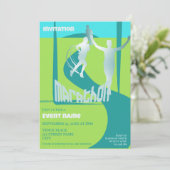 Marathonlopers evenement Uitnodiging (Staand voorkant)