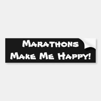 Marathons, maak me gelukkig! bumpersticker