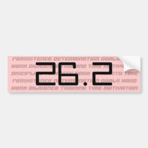 marathonsticker voor vrouwen 26.2 of 13.1 bumpersticker