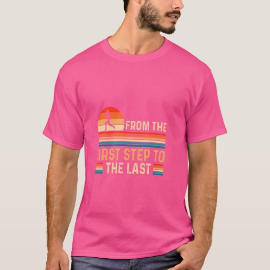 Marathontraining Jogging hardlopen stappen T-shirt (Voorkant)