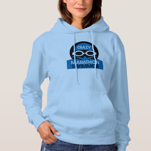 Marathonzwemmer Hoodie (Voorkant)