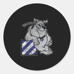 Marauder 3e Infanteriedivisie Rocky The Bulldog Ronde Sticker