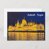 Maravilhosa Budapeste durante a noite Briefkaart (Voorkant / Achterkant)
