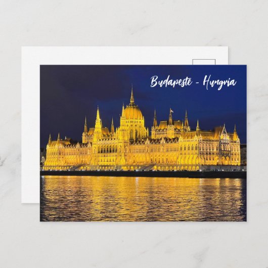Maravilhosa Budapeste durante a noite Briefkaart (Voorkant / Achterkant)
