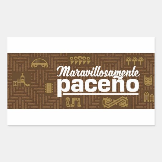 Maravillosamente paceño rechthoekige sticker (Voorkant)