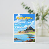 Marazion Engeland vintage reisillustratie Briefkaart (Staand voorkant)