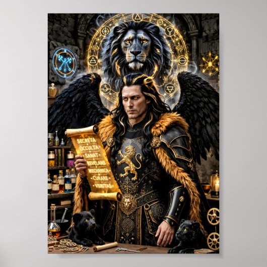 Marbas: Demon van Genezing en Kennis Poster (Voorkant)