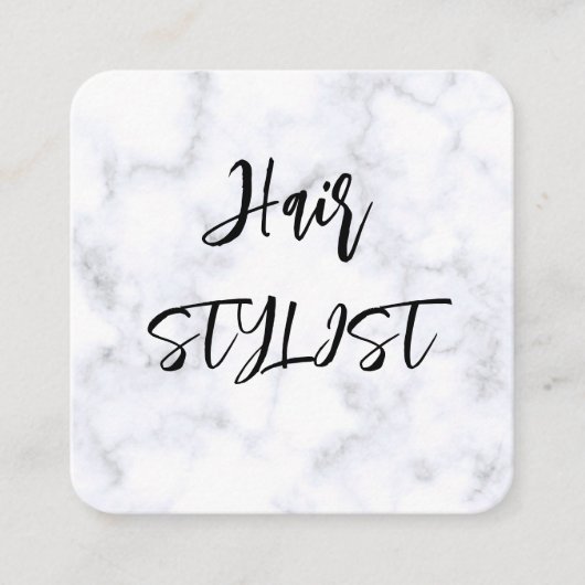 Marbel elegant modern vierkant visitekaartje (Voorkant)