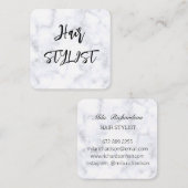 Marbel elegant modern vierkant visitekaartje (Voorkant / Achterkant)