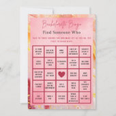 Marbel Gold Glitter Bachelorette Bingo Party Game Kaart (Voorkant)