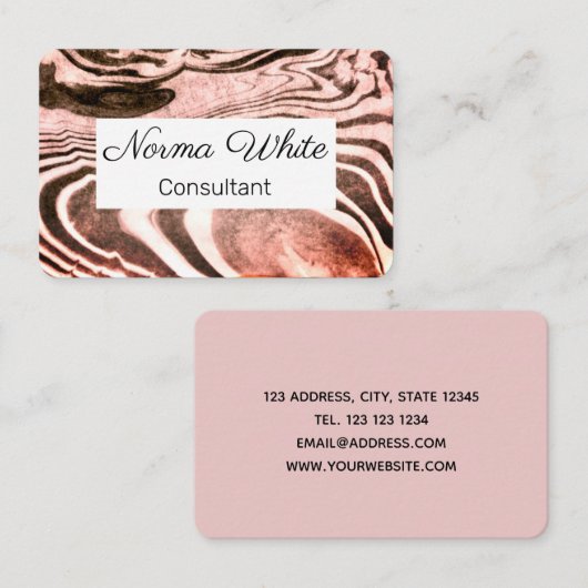 Marbeled Visitekaartje (Voorkant / Achterkant)