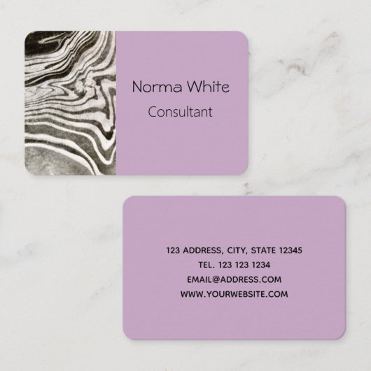 Marbeled Visitekaartje (Voorkant / Achterkant)