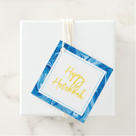 Marbelized Paint Swirl Art Holiday Happy Chanoeka Bedankjes Labels