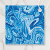 Marbelized Paint Swirl Art Holiday Happy Chanoeka Bedankjes Labels (Achterkant)