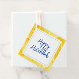 Marbelized Verfkunst HAPPY HANUKKAH Vakantie Bedankjes Labels
