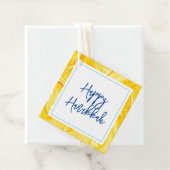 Marbelized Verfkunst HAPPY HANUKKAH Vakantie Bedankjes Labels (In situ)