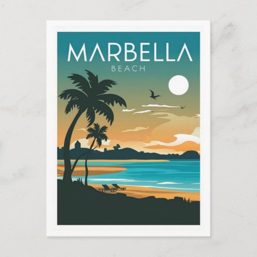 Marbella Beach Briefkaart (Voorkant)