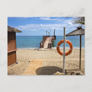 Marbella Beach in Spanje Briefkaart