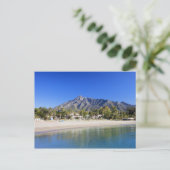 Marbella Beach op Costa del Sol in Spanje Briefkaart (Staand voorkant)