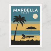 Marbella Beach Spanje Briefkaart (Voorkant)
