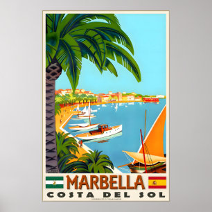 Marbella Costa Del Sol Mediterraan Andalusië Poster