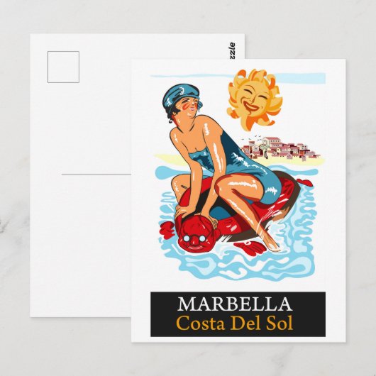 Marbella, Costa Del Sol, Spanje Briefkaart (Voorkant / Achterkant)