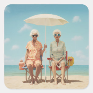 Marbella Dames Vierkante Sticker