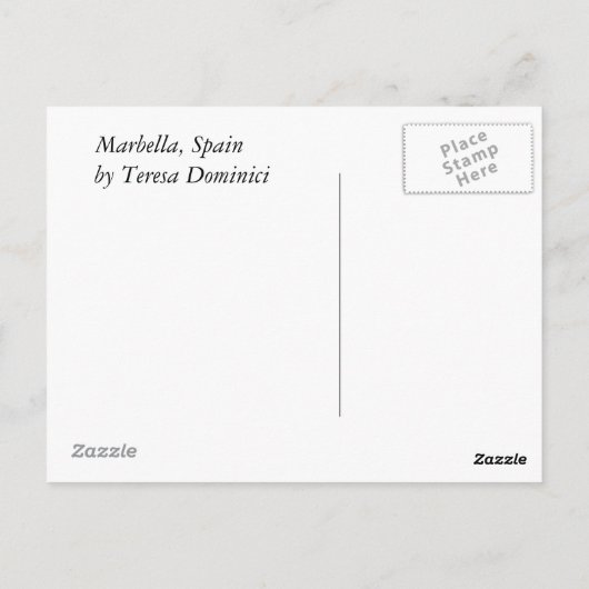 Marbella, Spanje Briefkaart (Achterkant)