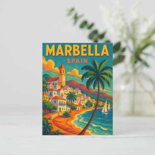  Marbella Spanje Costa del Sol Briefkaart (Staand voorkant)