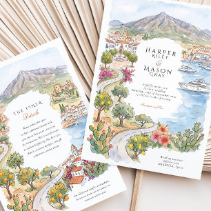 Marbella Spanje Costa del Sol Puerto Banus Trouwen Kaart