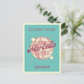 Marbella Spanje España Retro  Briefkaart (Staand voorkant)