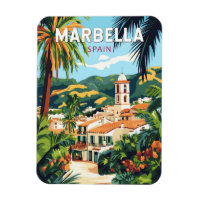 Marbella Spanje Illustratie Reizen Art Vintage
