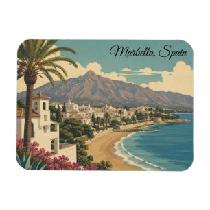 Marbella Spanje Reis Vintage Middellandse Zee Stra Magneet